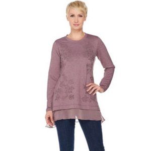 LOGO Lounge Lori Goldstein French Terry Top Medium